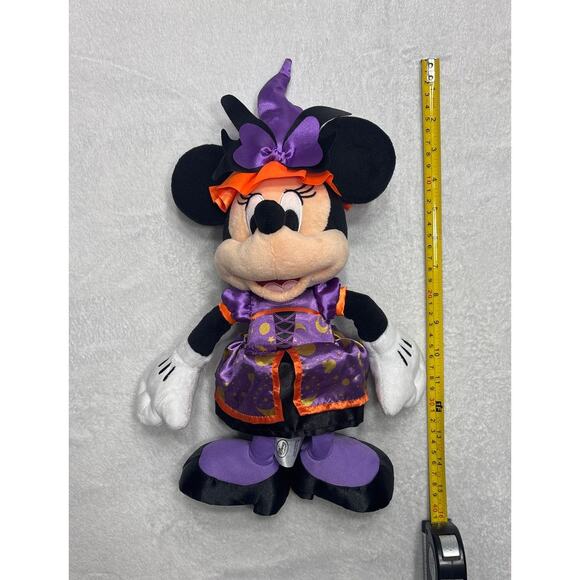 Disney Store Halloween Mickey & Minnie Plush Pair 15" 2018 Preowned - Picture 9 of 13